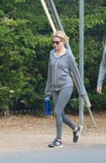 ELIZABETH BANKS Out Hiking in Los Angeles 05/07/2015
