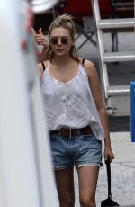 ELIZABETH OLSEN on the Set of Captain America: Civil War in Atlanta 05/19/2015