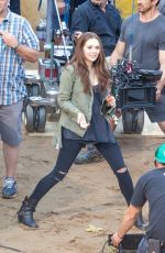 ELIZABETH OLSEN on the Set of Captain America: Civil War in Atlanta 05/20/2015