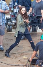 ELIZABETH OLSEN on the Set of Captain America: Civil War in Atlanta 05/20/2015