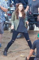 ELIZABETH OLSEN on the Set of Captain America: Civil War in Atlanta 05/20/2015