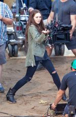 ELIZABETH OLSEN on the Set of Captain America: Civil War in Atlanta 05/20/2015