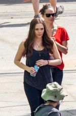 ELIZABETH OLSEN on the Set of Captain America: Civil War in Atlanta