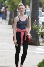 ELLE FANNING in Tights Out in Studio City 05/18/2015
