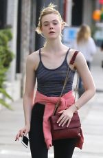 ELLE FANNING in Tights Out in Studio City 05/18/2015