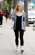 ELLE FANNING Out and About in Studio City 05/22/2015