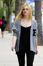 ELLE FANNING Out and About in Studio City 05/22/2015