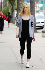 ELLE FANNING Out and About in Studio City 05/22/2015