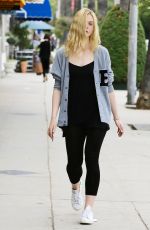 ELLE FANNING Out and About in Studio City 05/22/2015