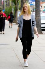 ELLE FANNING Out and About in Studio City 05/22/2015