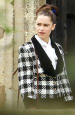 EMILIA CLARKE on the Set of Me Before You in Oxford 04/26/2015