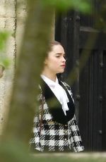 EMILIA CLARKE on the Set of Me Before You in Oxford 04/26/2015