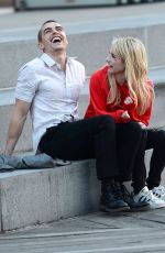 EMMA ROBERTS on the Set of Nerve 01/05/2015