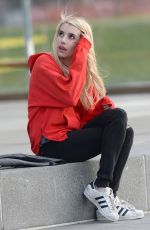 EMMA ROBERTS on the Set of Nerve 01/05/2015