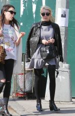 EMMA ROBERTS Out and About in New York 04/30/2015