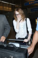 EMMA STONE Arrives at Los Angeles International Airport 05/18/2015