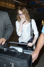 EMMA STONE Arrives at Los Angeles International Airport 05/18/2015
