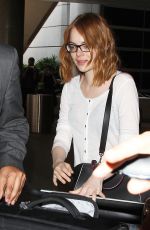 EMMA STONE Arrives at Los Angeles International Airport 05/18/2015