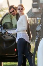 EMMA STONE at a Gas Station in Los Angeles 05/27/2015