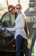 EMMA STONE at a Gas Station in Los Angeles 05/27/2015