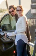 EMMA STONE at a Gas Station in Los Angeles 05/27/2015