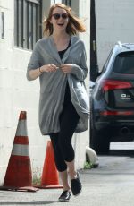 EMMA STONE Leaves The Jonathan and George Salon in Beverly Hills 05/26/2015