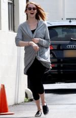 EMMA STONE Leaves The Jonathan and George Salon in Beverly Hills 05/26/2015