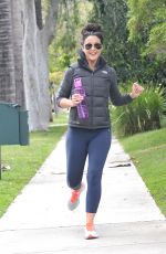 EMMANUELLE SHRIQUI in Tights Out Jogging in Los Angeles 05/18/2015