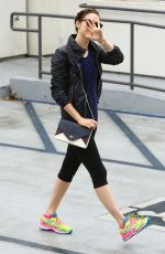 EMMY ROSSUM in Leggings Leaves a Gym in West Hollywood