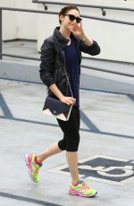 EMMY ROSSUM in Leggings Leaves a Gym in West Hollywood