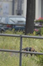 EVA PADBERG Walks Her Dog Out in Berlin 05/28/2015