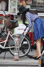 FAMKE JANSSEN Out and About in Soho 05/24/2015