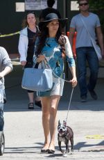 FAMKE JANSSEN Walks Her Dog Out in New York 05/07/2015