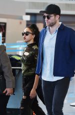 FKA TWIGS and Robert Pattinson at JFK Airport in New York 05/03/2015