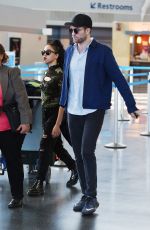 FKA TWIGS and Robert Pattinson at JFK Airport in New York 05/03/2015