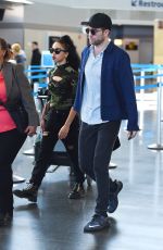 FKA TWIGS and Robert Pattinson at JFK Airport in New York 05/03/2015