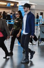 FKA TWIGS and Robert Pattinson at JFK Airport in New York 05/03/2015