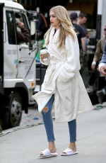 GIG HADID on the Set of a Photoshoot in New York 04/30/2015