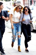 GIGI HADID in Ripped Jeans Out in New York 05/27/2015