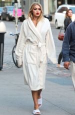 GIGI HADID on the Set of a Maybelline Photoshoot in New York