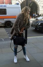 GIGI HADID Out and About in London 05/26/2015