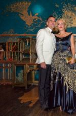 GILLIAN ANDERSON at Filthy Lucre Peacock Feather Gala