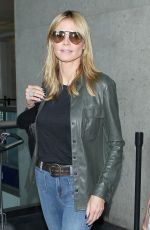 HEIDI KLUM in Jeans at LAX Airport in Los Angeles 05/25/2015