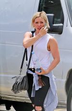 HILARY DUFF Arrives at a Studio in Hollywood 05/11/2015