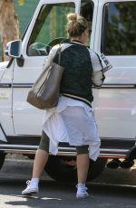 HILARY DUFF Arrives to a Friend in Los Angeles 05/30/2015