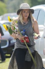 HILARY DUFF at a Flea Market in Los Angeles 05/10/2015