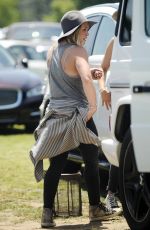 HILARY DUFF at a Flea Market in Los Angeles 05/10/2015