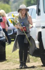 HILARY DUFF at a Flea Market in Los Angeles 05/10/2015