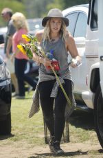 HILARY DUFF at a Flea Market in Los Angeles 05/10/2015