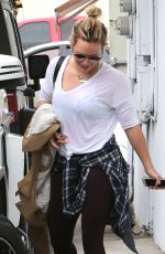 HILARY DUFF Heading to a Gym on West Hollywwod 05/30/2015